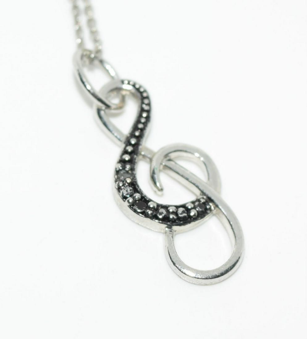 Sterling G Clef Music Note Necklace (1 of 2)