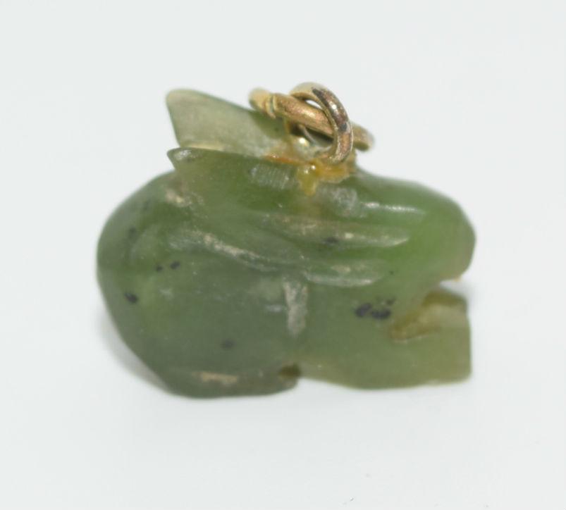 Vintage Handcarved Stone Rabbit Charm (1 of 4)