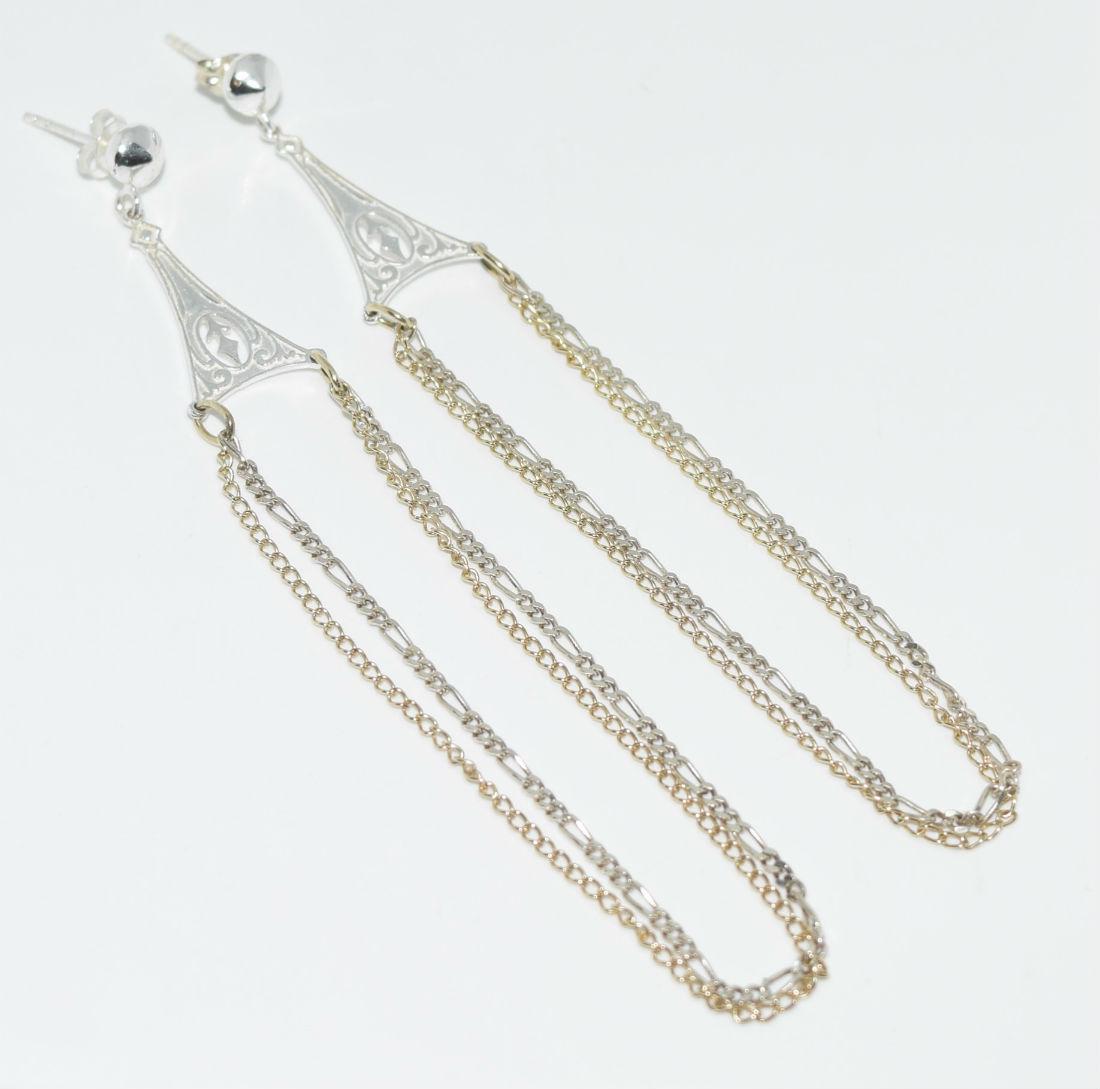 Sterling Silver Chain Link Dangle Earrings (1 of 4)