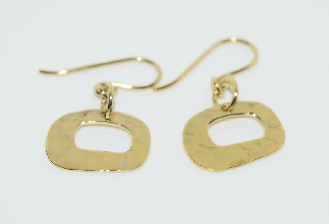 Gold Over Sterling Hammered Earrings (1 of 3)