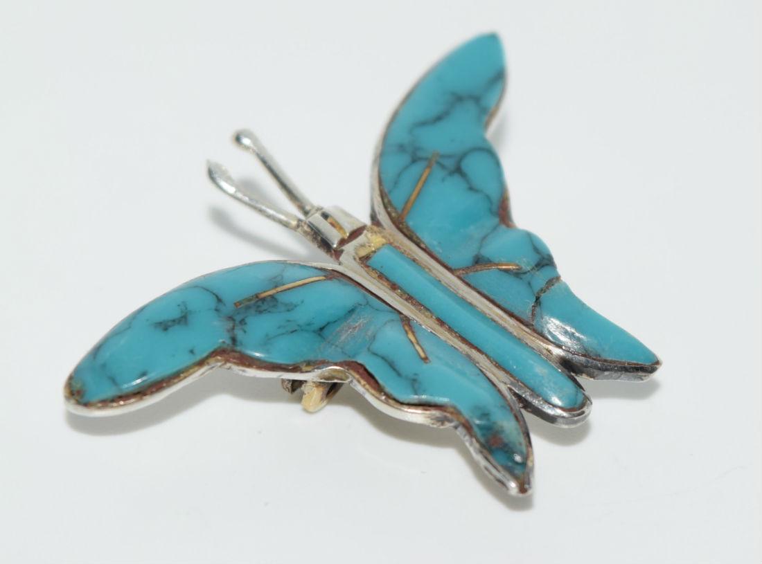 Vintage Signed Mexico Sterling Butterfly Brooch (1 of 4)