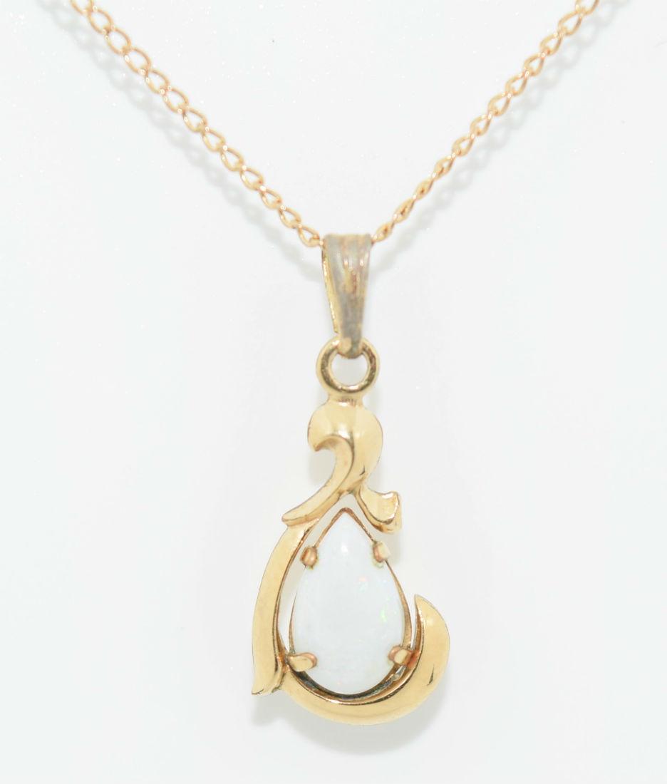Vintage 1/20 12K Gold Filled Opal Necklace (1 of 4)