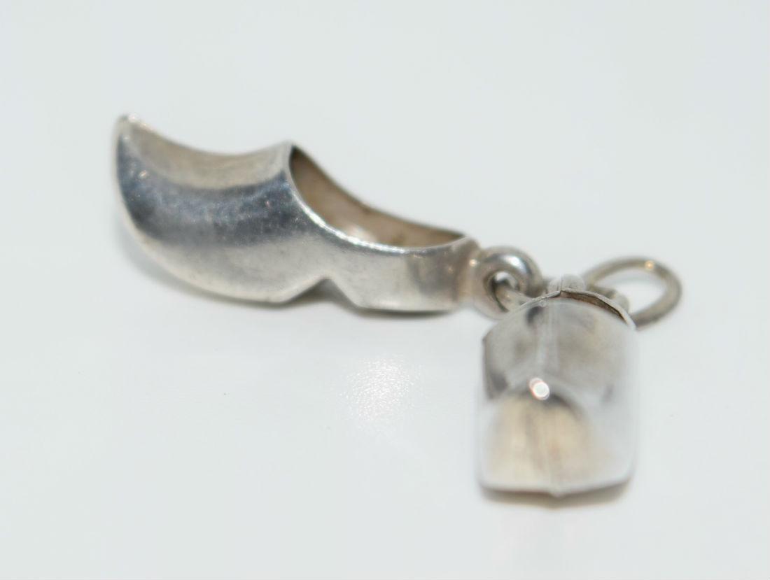 835 Silver Dutch Clogs Charm or Pendant (1 of 4)