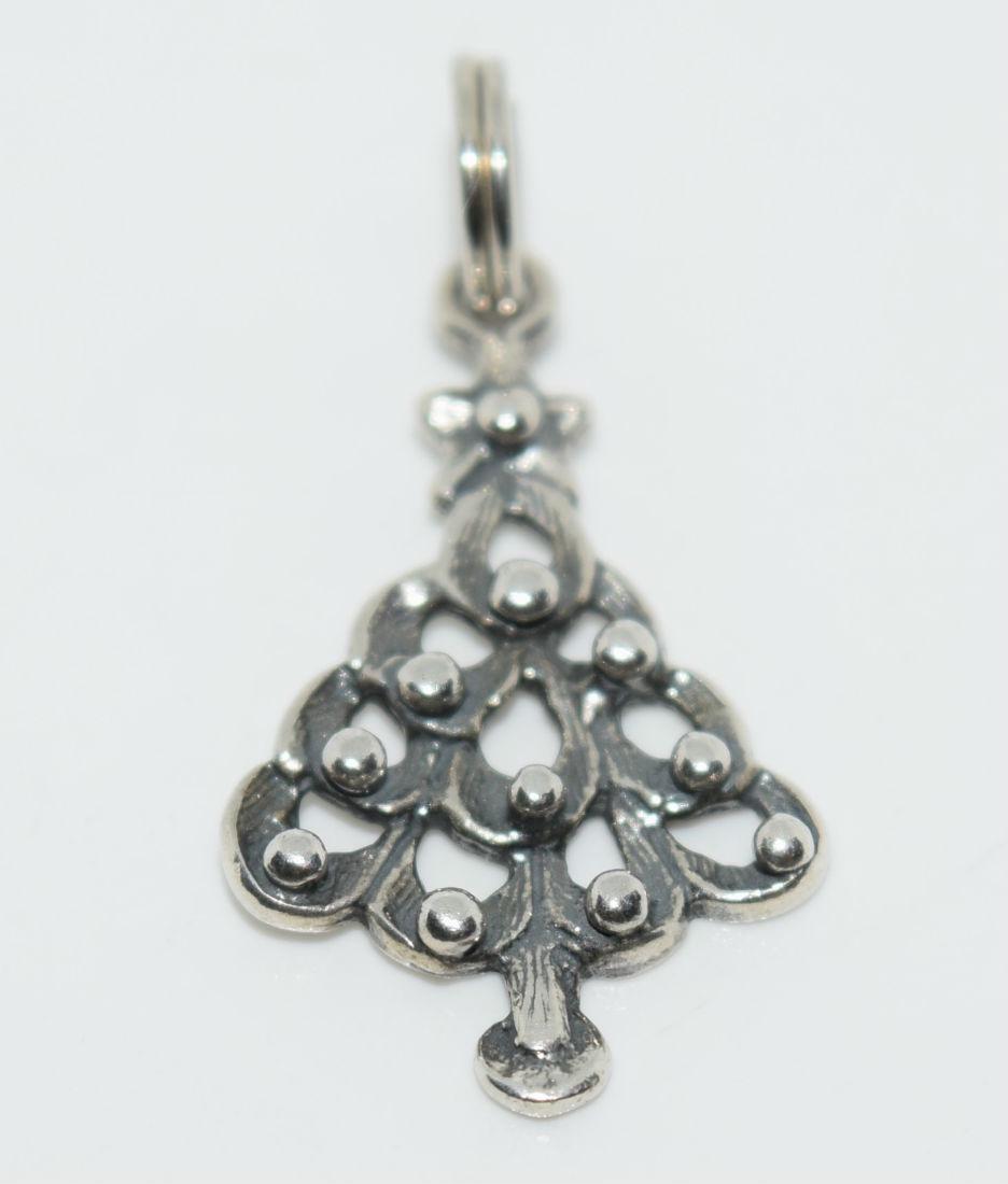 Sterling Silver Christmas Tree Charm Pendant (1 of 3)