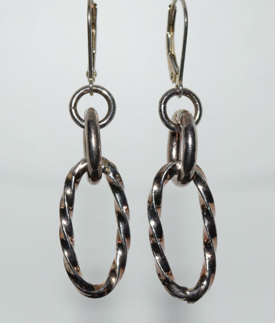 Sterling Oval Twisted Earrings (1 of 2)