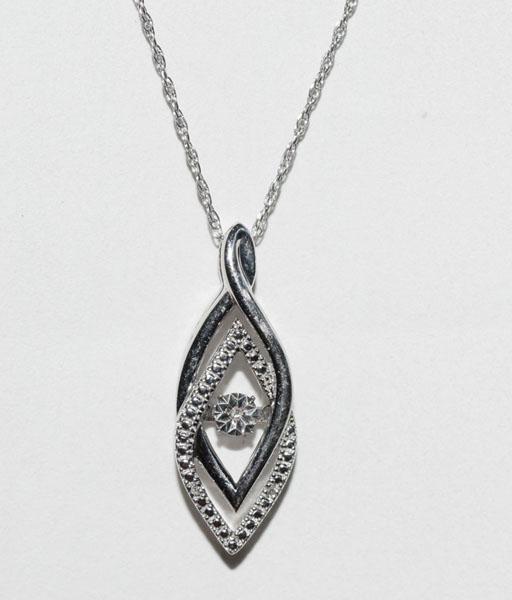 Sterling Swivel Diamond Accent Necklace (1 of 4)