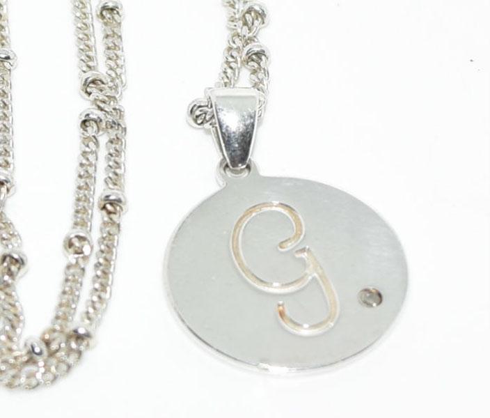 Silver Initial G Diamond (1 of 3)