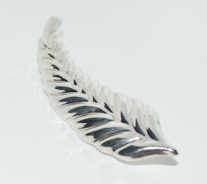 Mexico Sterling Large Leaf Brooch (1 of 2)