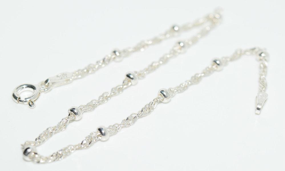 Sterling Silver Ball Curb Link Bracelet (1 of 3)