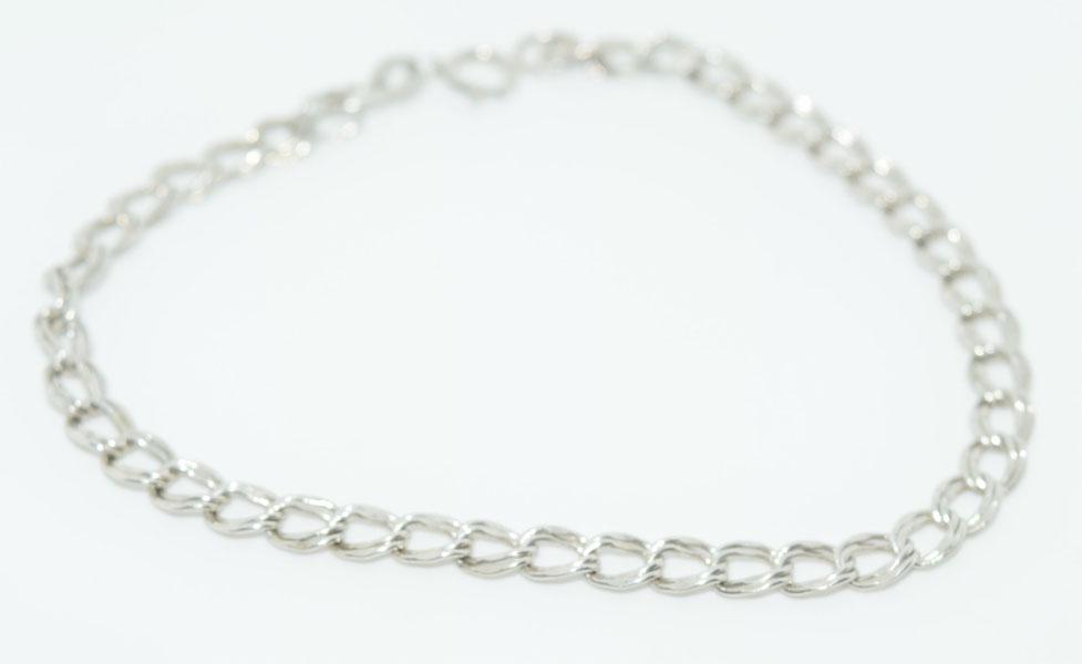 Sterling Silver Double Link Charm Bracelet (1 of 4)