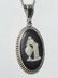 VTG Silver Wedge Wood Cameo Necklace - 2