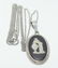 VTG Silver Wedge Wood Cameo Necklace - 3