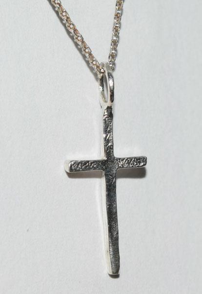 VTG Silver Hand Crafted Cross Necklace (1 of 4)