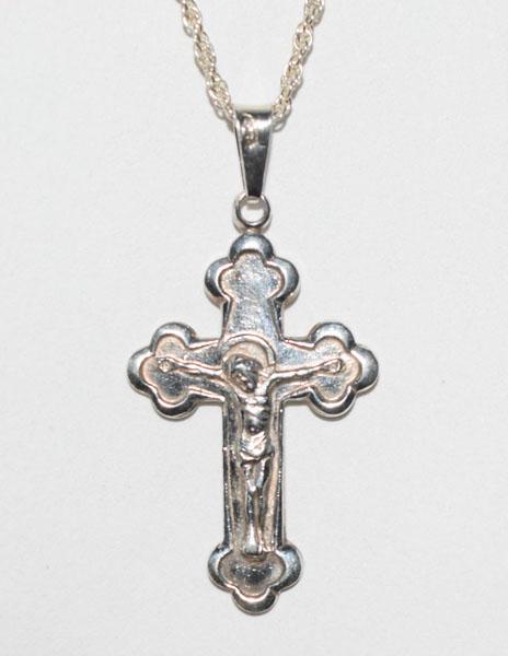 VTG Silver Small Jesus on Cross Necklace (1 of 3)
