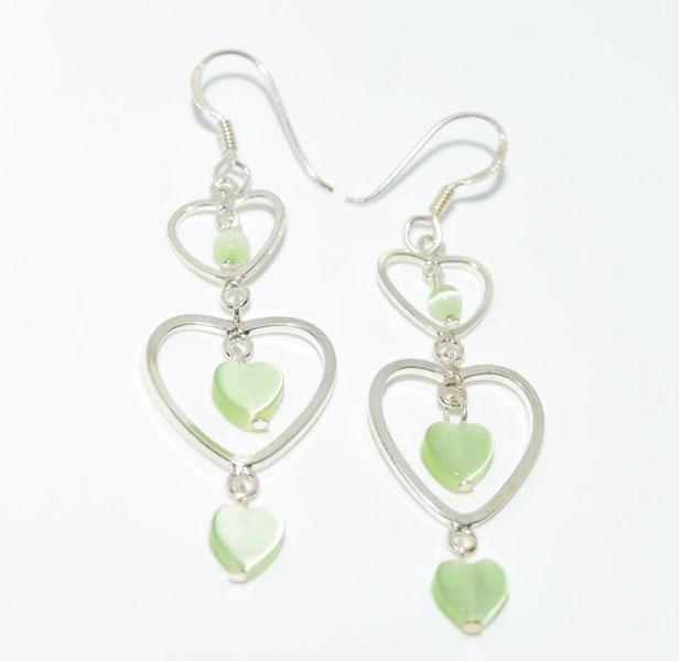 Sterling Heart Dangle Earrings (1 of 4)