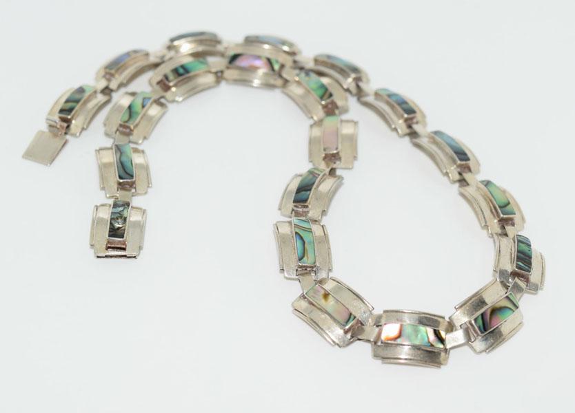 VTG TAXCO Sterling Abalone Necklace (1 of 8)