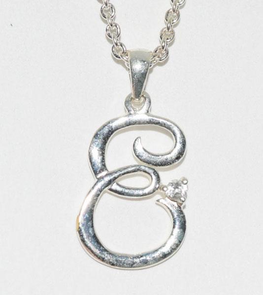 Sterling Silver Initial E Necklace (1 of 2)