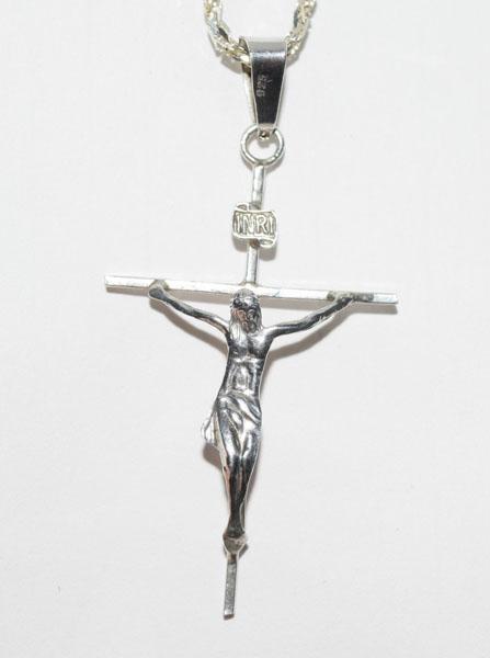 Vintage Sterling Silver Crucifix Necklace (1 of 6)