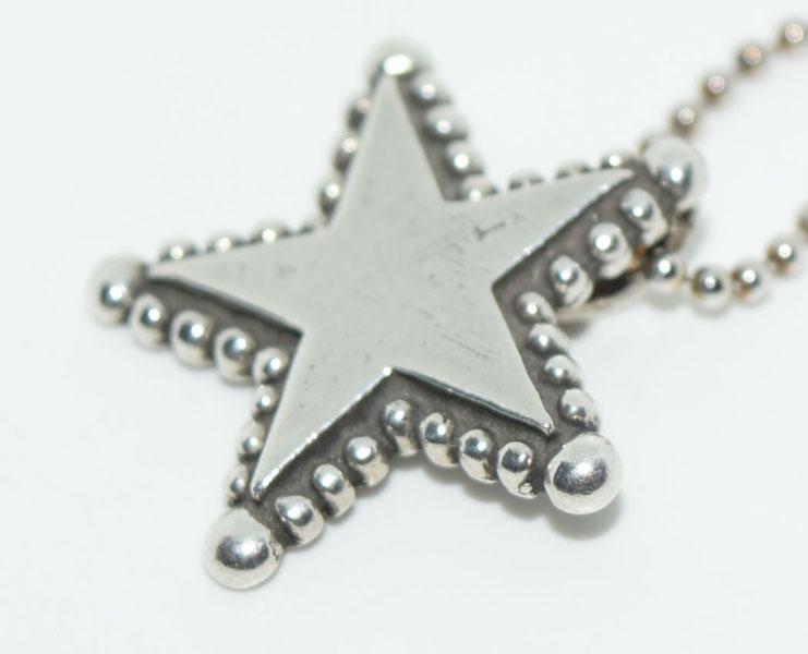VTG Sterling Ball Design Star Necklace (1 of 3)