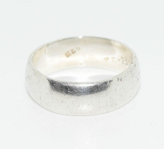 Mexico Silver Plain Band Ring (1 of 3)