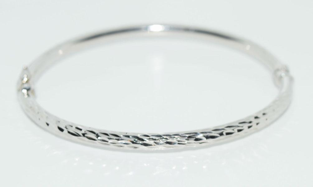Sterling Silver Hinged Bangle Bracelet (1 of 4)