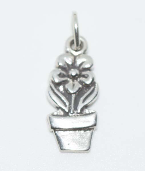 Sterling Silver Flower Charm or Pendant (1 of 3)