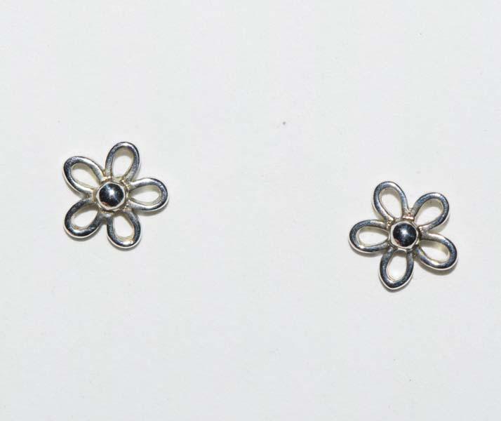 Sterling Silver Flower Stud Earrings (1 of 2)