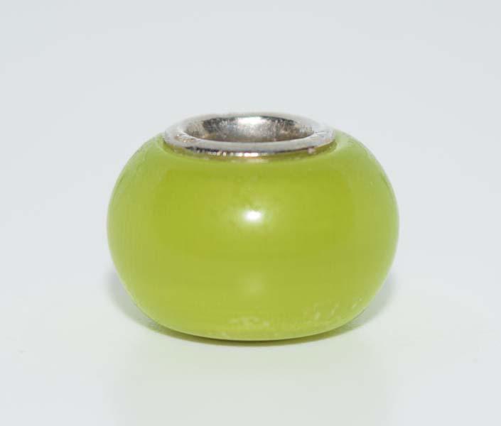 Sterling Silver Green Slide Charm Pendant (1 of 2)