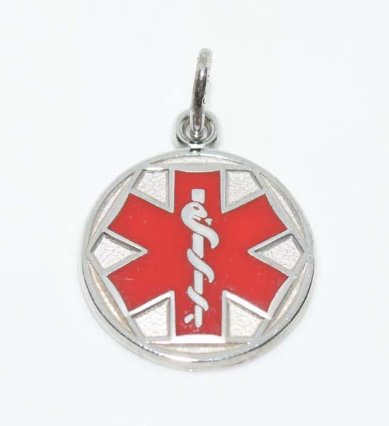 Sterling Silver Red Star of Life Charm Pendant (1 of 2)