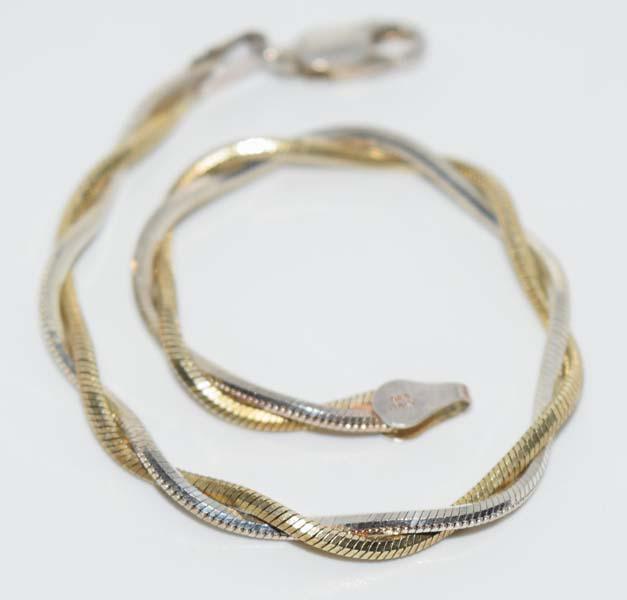 Italian Sterling Silver Twisted Multi Color Bracelet (1 of 2)