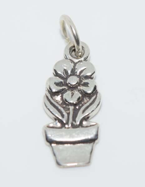 Sterling Silver Flower Charm or Pendant (1 of 3)