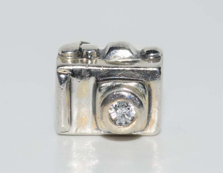 Signed Cham Sterling Silver Camera Slide Pendant Charm (1 of 3)