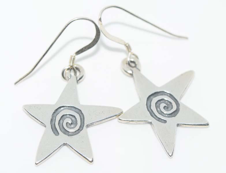 Sterling Silver Star Earrings (1 of 2)