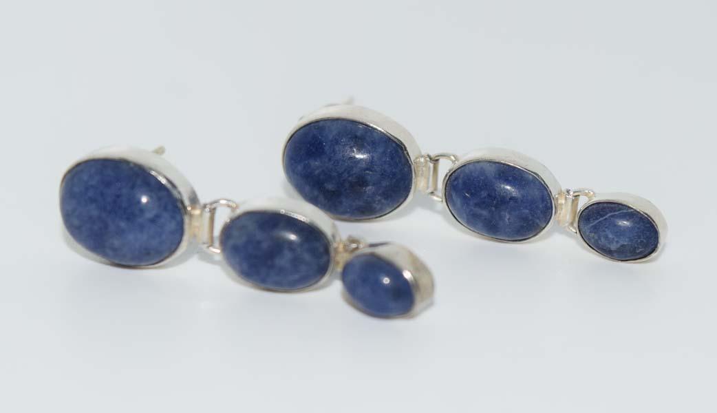 Sterling Lapis Lazuli Drop Earrings (1 of 2)