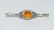 Vintage Sterling Amber Brooch