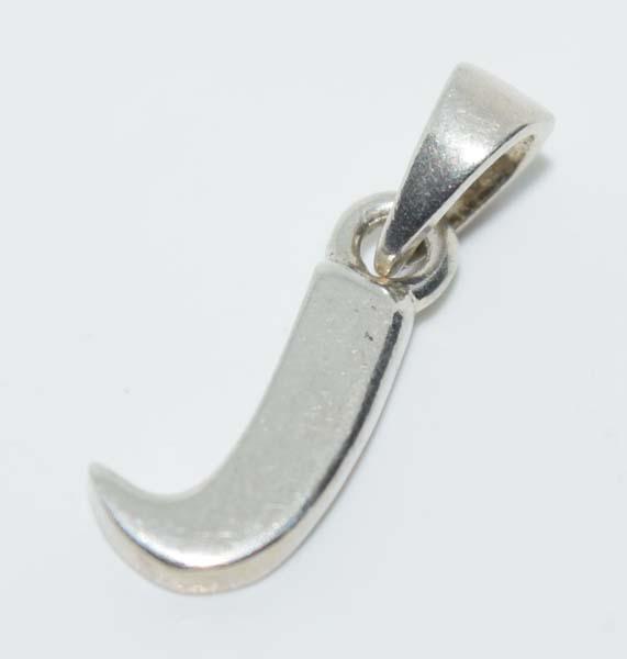 Sterling Silver Initial J Pendant (1 of 2)