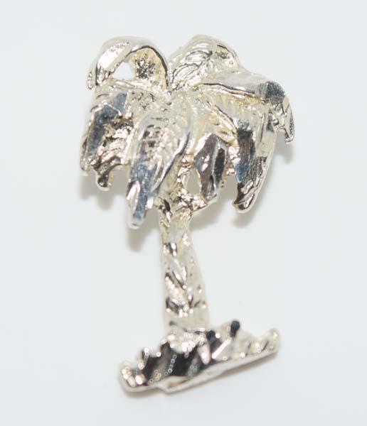 Sterling Silver Palm Tree Pendant: Sterling silver palm tree pendant | Measurement: 20mm drop, 12mm width