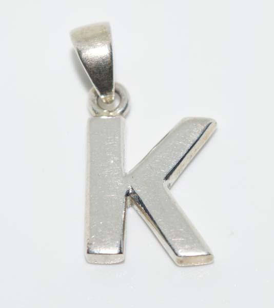 Sterling Silver Initial K Pendant (1 of 2)