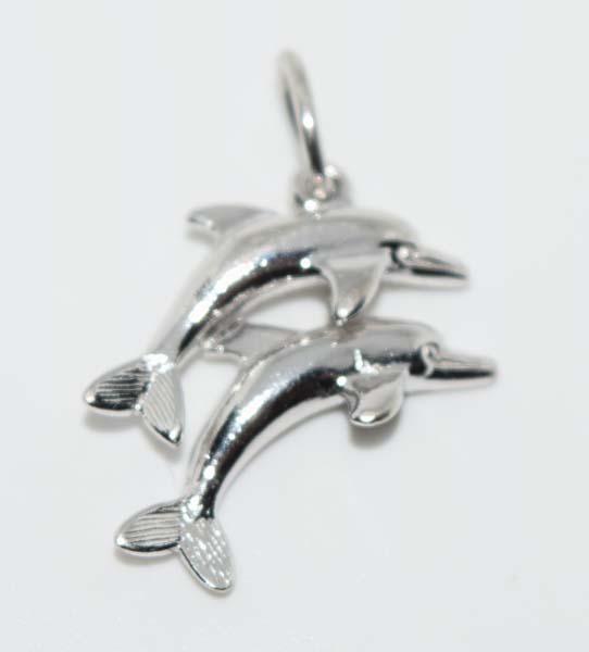 Sterling Silver Dolphin Pendant: Sterling silver dolphin pendant | Measurement: 26mm drop