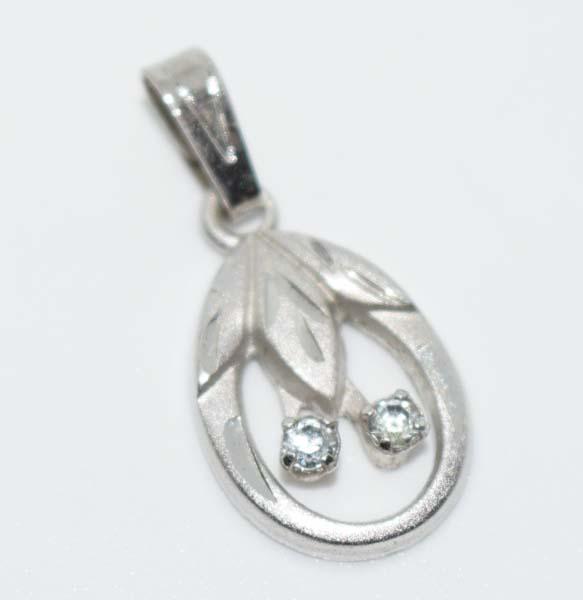 Vintage Sterling Silver Natural Gemstone Pendant (1 of 4)