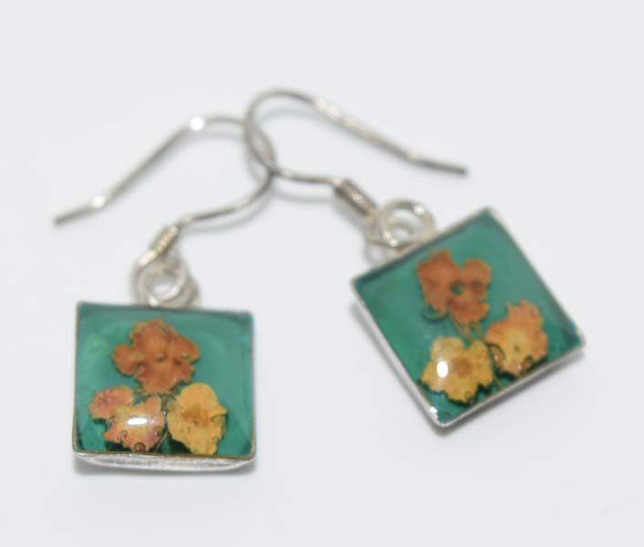 Sterling Press Dried Flower Earrings (1 of 2)