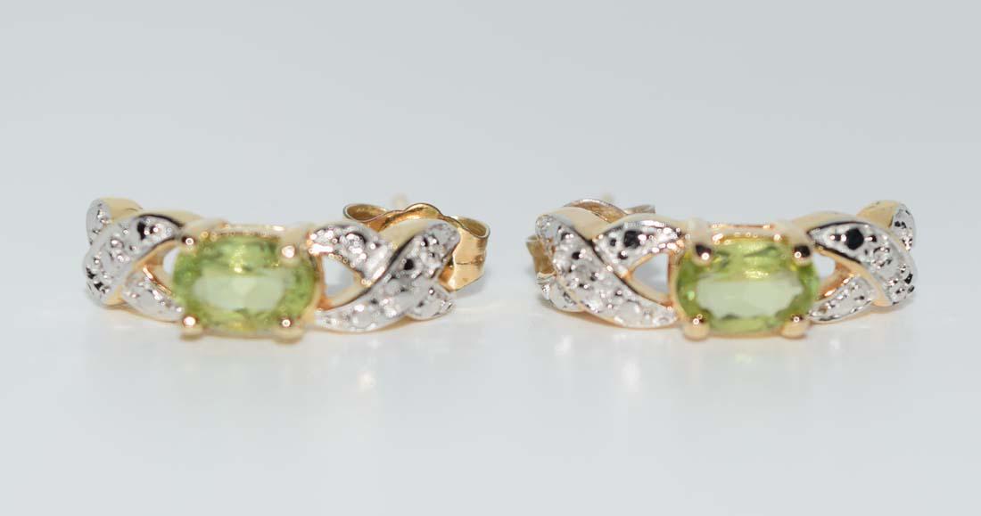 Gold Over Sterling Peridot Drop Earrings (1 of 3)