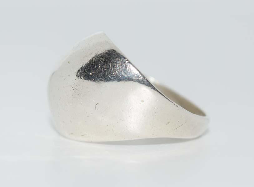 Sterling Silver Dome Ring Sz 7.5 (1 of 4)