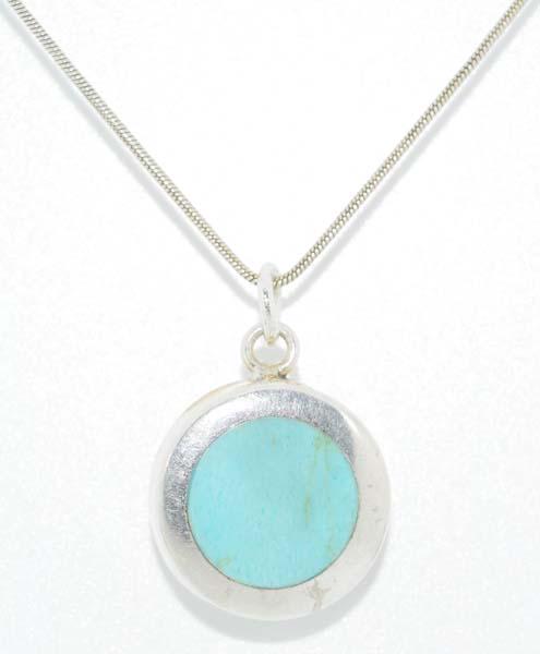 Sterling Silver Turquoise Color Necklace (1 of 2)