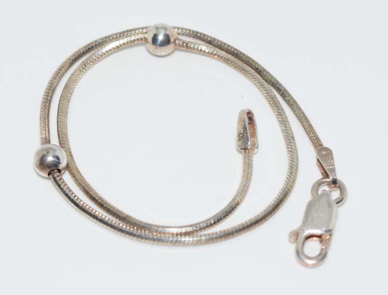 Italian Sterling Silver Snake Chain Bracelet (1 of 2)