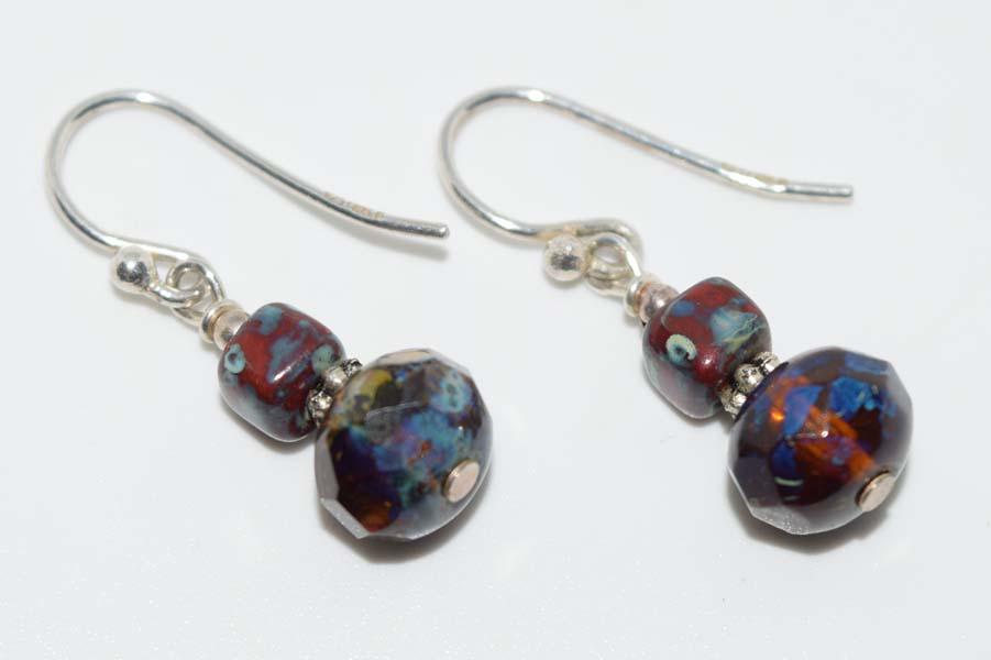 Sterling Silver Beaded Dangle Earrings (1 of 2)