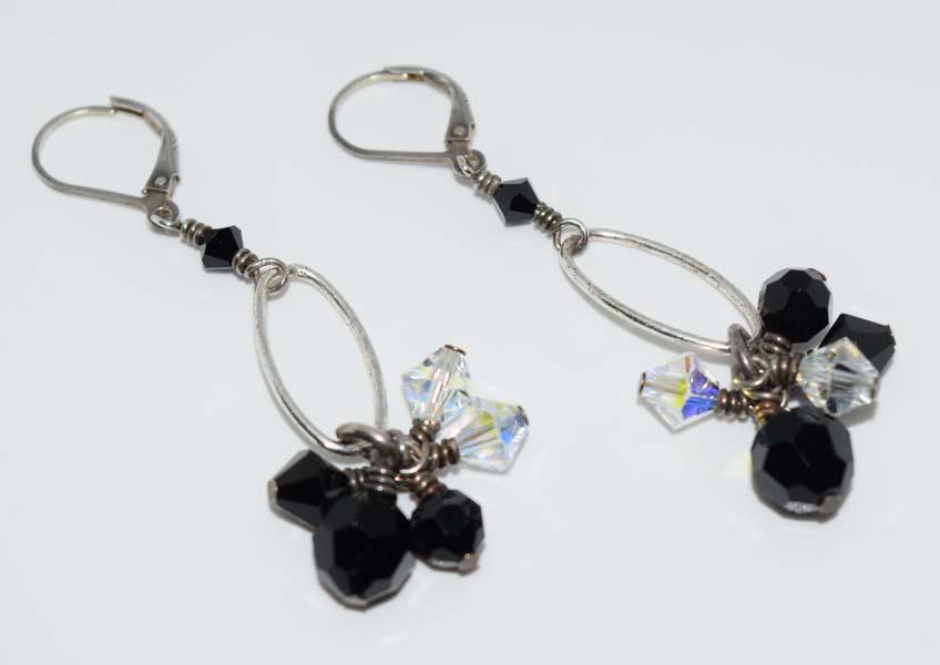 Sterling Silver Beaded Dangle Earrings (1 of 2)