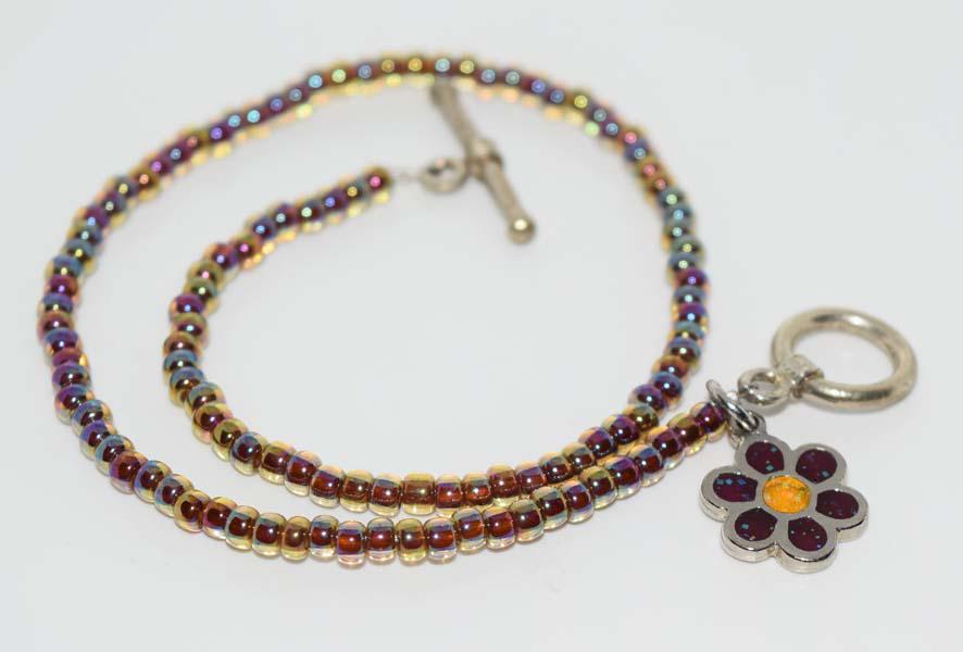 Sterling Silver Beaded Flower Bracelet (1 of 3)