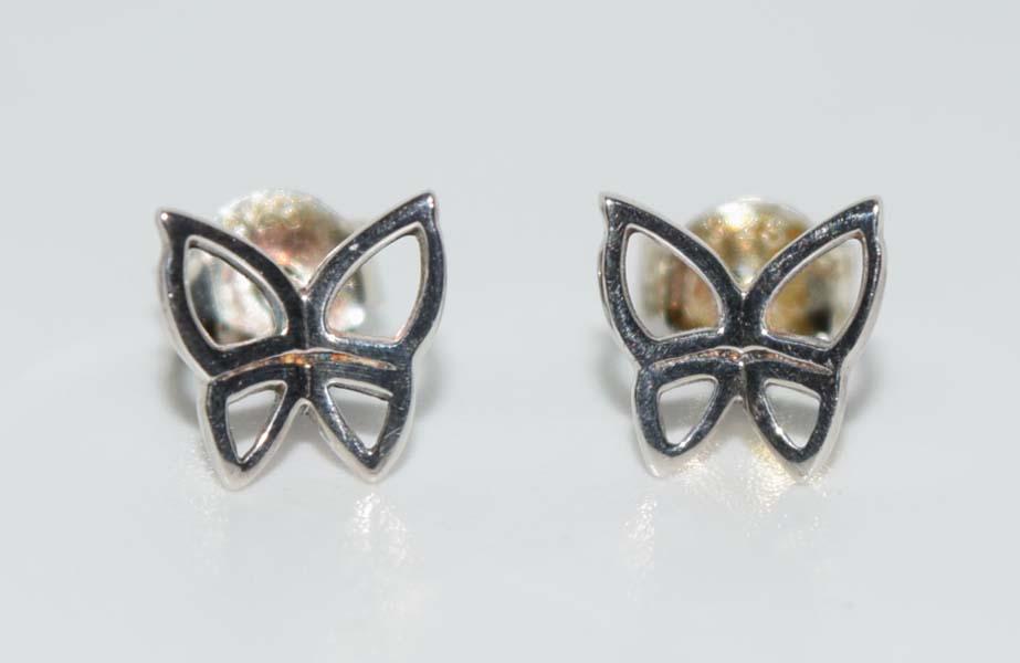 Sterling Silver Dainty Butterfly Stud Earrings (1 of 3)