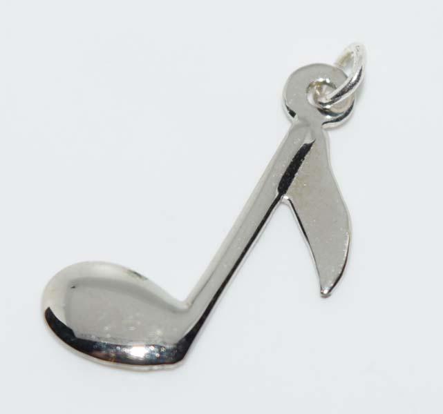 Sterling Silver Music Note Pendant or Charm (1 of 2)